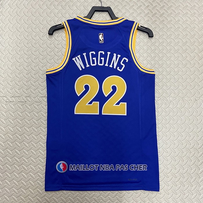 Maillot Golden State Warriors Andrew Wiggins NO 22 Classic 2022-23 Bleu